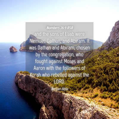 Picture 04 - Numbers 26:9 BSB - and the sons of Eliab were Nemuel, Dathan, and - Bible Verse Picture