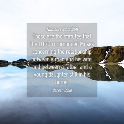 Picture 04 - Numbers 30:16 BSB - These are the statutes that the LORD commanded - Bible Verse Picture