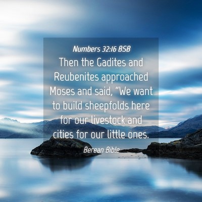 Picture 04 - Numbers 32:16 BSB - Then the Gadites and Reubenites approached Moses - Bible Verse Picture