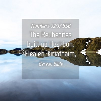 Picture 04 - Numbers 32:37 BSB - The Reubenites built up Heshbon, Elealeh, - Bible Verse Picture