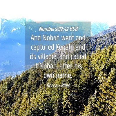 Picture 04 - Numbers 32:42 BSB - And Nobah went and captured Kenath and its - Bible Verse Picture