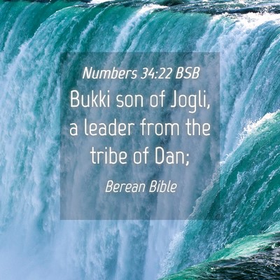 Picture 04 - Numbers 34:22 BSB - Bukki son of Jogli, a leader from the tribe of - Bible Verse Picture