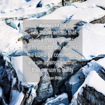 Picture 04 - Numbers 5:6 BSB - “Tell the Israelites that when a man or woman - Bible Verse Picture