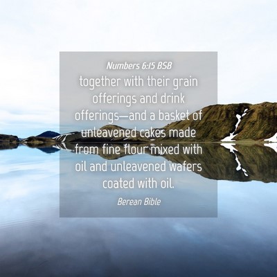 Picture 04 - Numbers 6:15 BSB - together with their grain offerings and drink - Bible Verse Picture