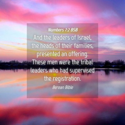 Picture 04 - Numbers 7:2 BSB - And the leaders of Israel, the heads of their - Bible Verse Picture