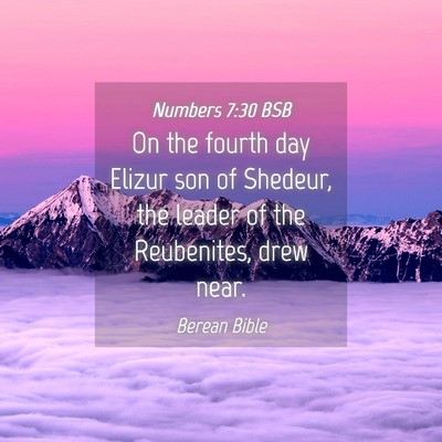 Picture 04 - Numbers 7:30 BSB - On the fourth day Elizur son of Shedeur, the - Bible Verse Picture