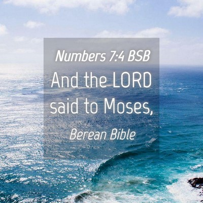 Picture 04 - Numbers 7:4 BSB - And the LORD said to - Bible Verse Picture