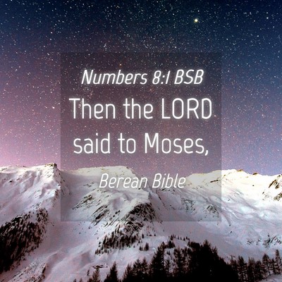 Picture 04 - Numbers 8:1 BSB - Then the LORD said to - Bible Verse Picture