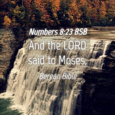 Picture 04 - Numbers 8:23 BSB - And the LORD said to - Bible Verse Picture