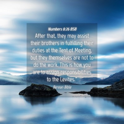 Picture 04 - Numbers 8:26 BSB - After that, they may assist their brothers in - Bible Verse Picture