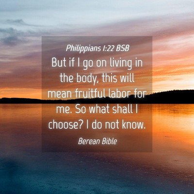 Picture 04 - Philippians 1:22 BSB - But if I go on living in the body, this will mean - Bible Verse Picture
