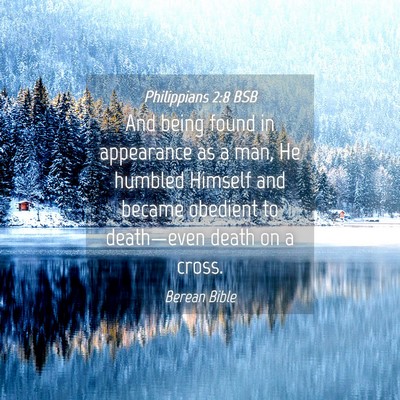 Picture 04 - Philippians 2:8 BSB - And being found in appearance as a man, He - Bible Verse Picture