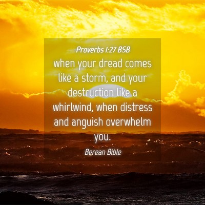 Picture 04 - Proverbs 1:27 BSB - when your dread comes like a storm, and your - Bible Verse Picture