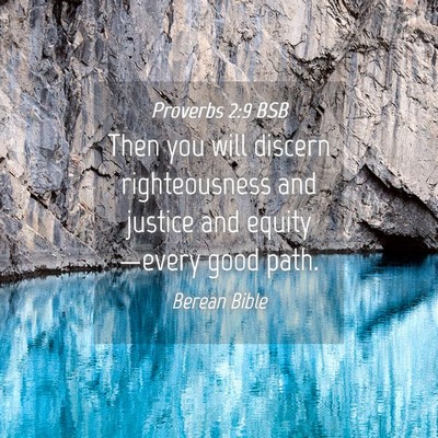 Picture 04 - Proverbs 2:9 BSB - Then you will discern righteousness and justice - Bible Verse Picture