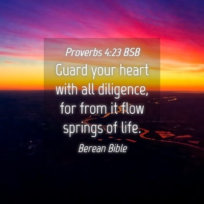 Picture 04 - Proverbs 4:23 BSB - Guard your heart with all diligence, for from it - Bible Verse Picture