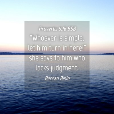 Picture 04 - Proverbs 9:16 BSB - “Whoever is simple, let him turn in here!” - Bible Verse Picture