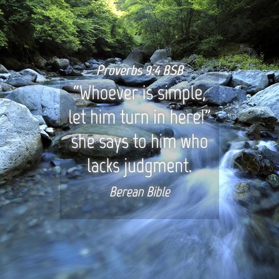 Picture 04 - Proverbs 9:4 BSB - “Whoever is simple, let him turn in here!” - Bible Verse Picture