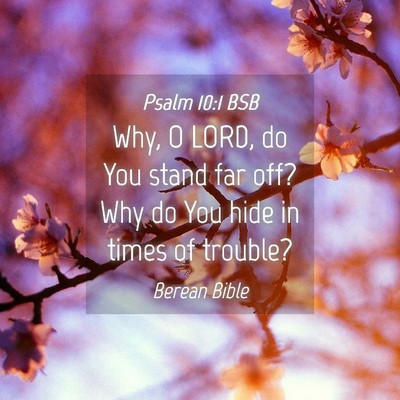 Picture 04 - Psalm 10:1 BSB - Why, O LORD, do You stand far off? Why do You - Bible Verse Picture