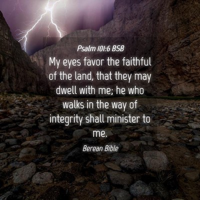 Picture 04 - Psalm 101:6 BSB - My eyes favor the faithful of the land, that they - Bible Verse Picture