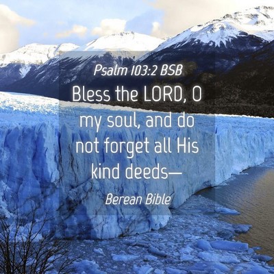 Picture 04 - Psalm 103:2 BSB - Bless the LORD, O my soul, and do not forget all - Bible Verse Picture