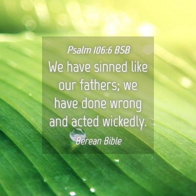 Picture 04 - Psalm 106:6 BSB - We have sinned like our fathers; we have done - Bible Verse Picture