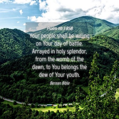 Picture 04 - Psalm 110:3 BSB - Your people shall be willing on Your day of - Bible Verse Picture