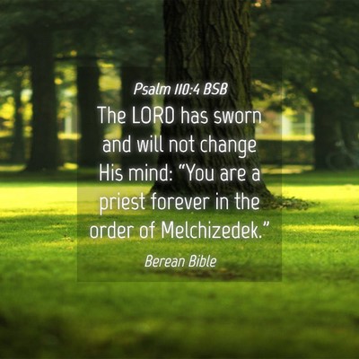 Picture 04 - Psalm 110:4 BSB - The LORD has sworn and will not change His mind: - Bible Verse Picture