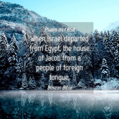 Picture 04 - Psalm 114:1 BSB - When Israel departed from Egypt, the house of - Bible Verse Picture