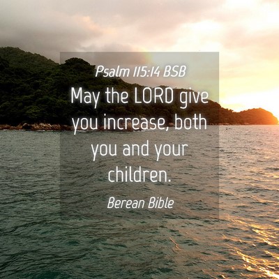 Picture 04 - Psalm 115:14 BSB - May the LORD give you increase, both you and your - Bible Verse Picture
