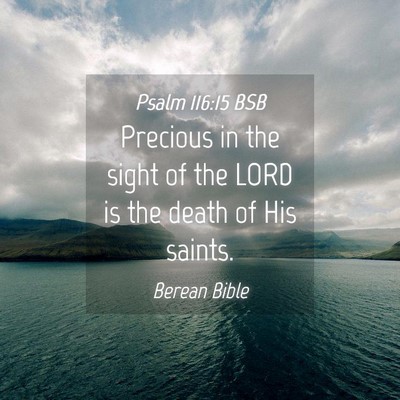 Picture 04 - Psalm 116:15 BSB - Precious in the sight of the LORD is the death of - Bible Verse Picture