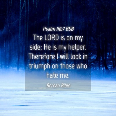 Picture 04 - Psalm 118:7 BSB - The LORD is on my side; He is my helper. - Bible Verse Picture