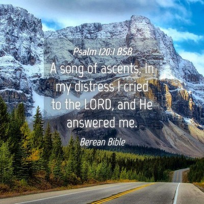 Picture 04 - Psalm 120:1 BSB - A song of ascents. In my distress I cried to the - Bible Verse Picture