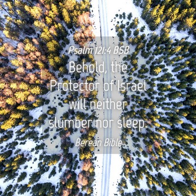 Picture 04 - Psalm 121:4 BSB - Behold, the Protector of Israel will neither - Bible Verse Picture