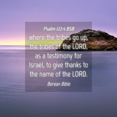 Picture 04 - Psalm 122:4 BSB - where the tribes go up, the tribes of the LORD, - Bible Verse Picture