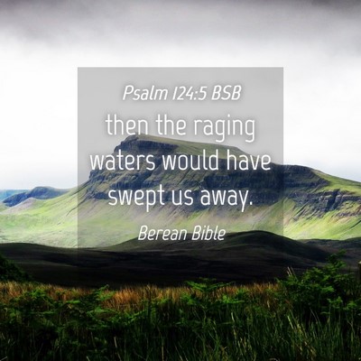 Picture 04 - Psalm 124:5 BSB - then the raging waters would have swept us - Bible Verse Picture