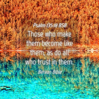 Picture 04 - Psalm 135:18 BSB - Those who make them become like them, as do all - Bible Verse Picture