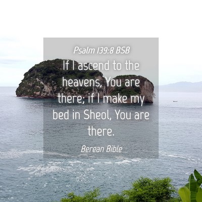 Picture 04 - Psalm 139:8 BSB - If I ascend to the heavens, You are there; if I - Bible Verse Picture