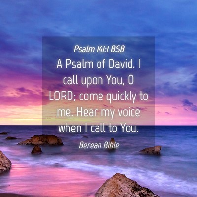 Picture 04 - Psalm 141:1 BSB - A Psalm of David. I call upon You, O LORD; come - Bible Verse Picture