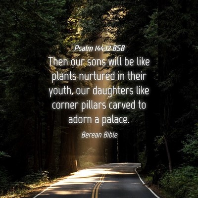 Picture 04 - Psalm 144:12 BSB - Then our sons will be like plants nurtured in - Bible Verse Picture