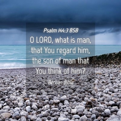 Picture 04 - Psalm 144:3 BSB - O LORD, what is man, that You regard him, the son - Bible Verse Picture