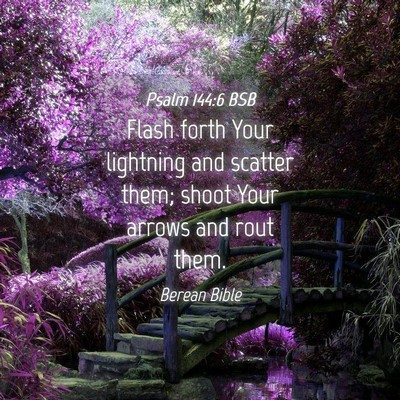 Picture 04 - Psalm 144:6 BSB - Flash forth Your lightning and scatter them; - Bible Verse Picture