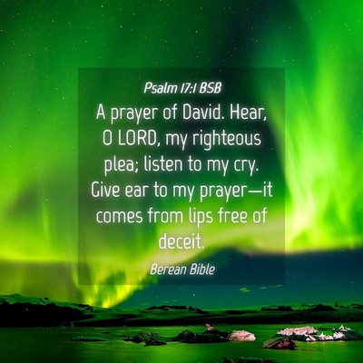 Picture 04 - Psalm 17:1 BSB - A prayer of David. Hear, O LORD, my righteous - Bible Verse Picture