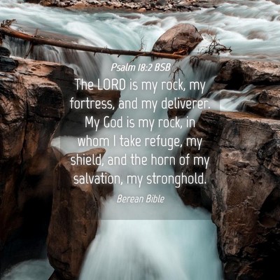 Picture 04 - Psalm 18:2 BSB - The LORD is my rock, my fortress, and my - Bible Verse Picture