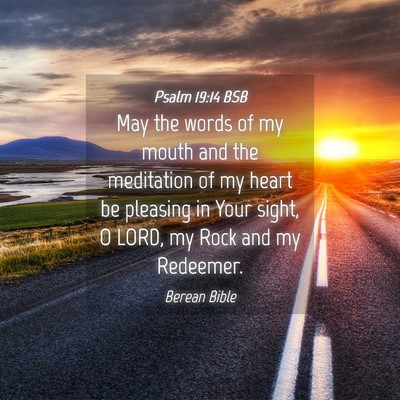Picture 04 - Psalm 19:14 BSB - May the words of my mouth and the meditation of - Bible Verse Picture