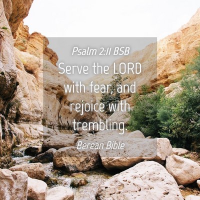 Picture 04 - Psalm 2:11 BSB - Serve the LORD with fear, and rejoice with - Bible Verse Picture