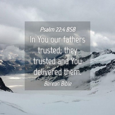 Picture 04 - Psalm 22:4 BSB - In You our fathers trusted; they trusted and You - Bible Verse Picture