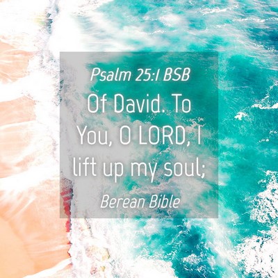 Picture 04 - Psalm 25:1 BSB - Of David. To You, O LORD, I lift up my - Bible Verse Picture