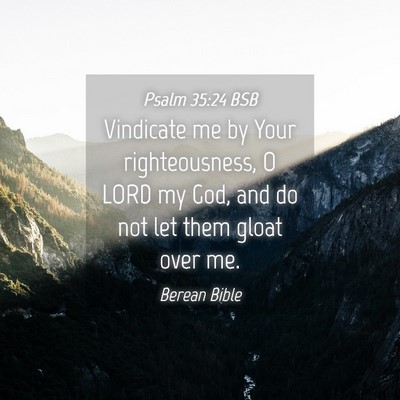 Picture 04 - Psalm 35:24 BSB - Vindicate me by Your righteousness, O LORD my - Bible Verse Picture