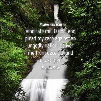 Picture 04 - Psalm 43:1 BSB - Vindicate me, O God, and plead my case against an - Bible Verse Picture