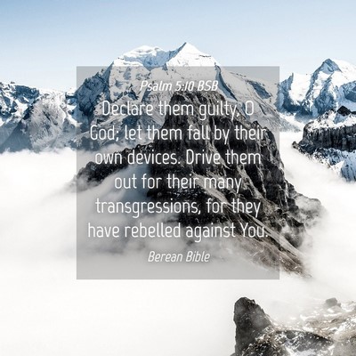Picture 04 - Psalm 5:10 BSB - Declare them guilty, O God; let them fall by - Bible Verse Picture